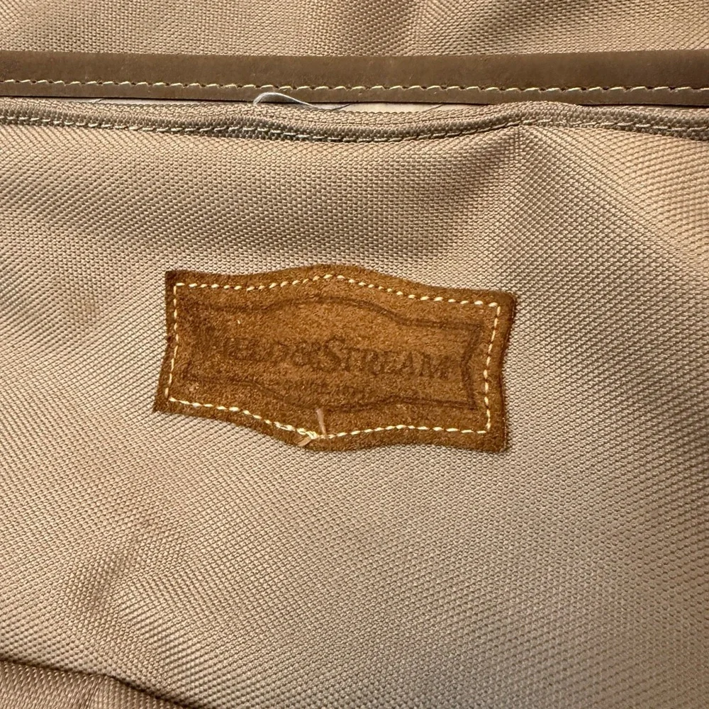 Field & Stream Rolling Backpack Tan Canvas‎ Convertible Travel Luggage Large